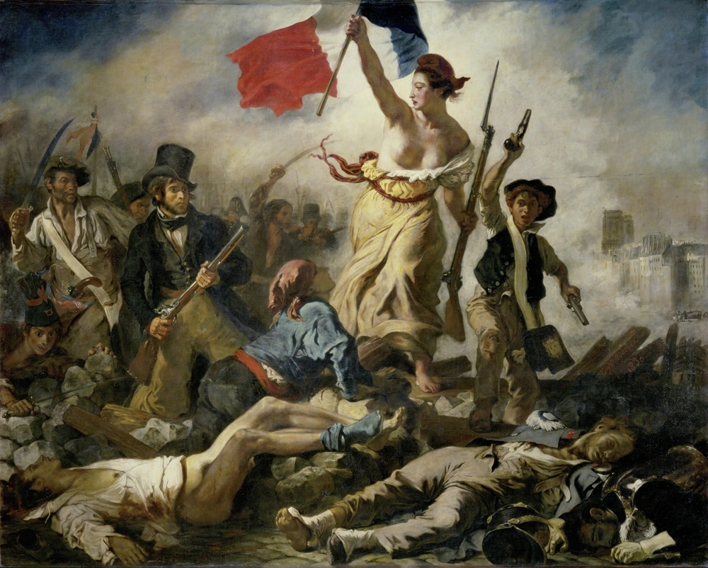 La Liberté guidant le peuple, de Delacroix. Marianne, seins nus, est une allégorie de la nouvelle République. © Erich Lessing via Artsy
