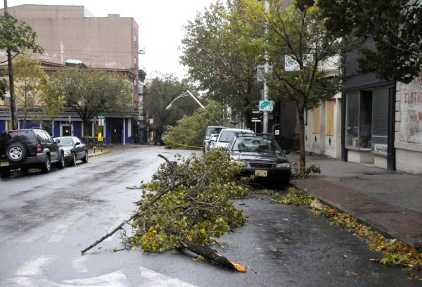 Hoboken, NJ, USA, 30 octobre 2012 après le passage de l'ouragan Sandy.