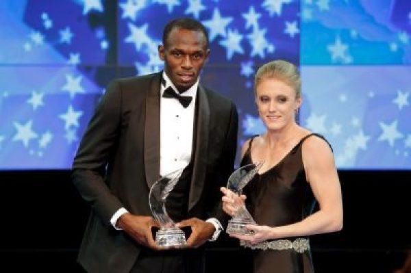 Usain Bolt et Sally Pearson, les 2 vainqueurs 2011.