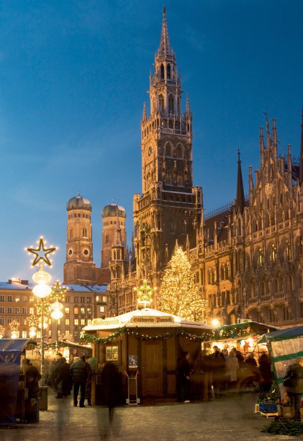 Le marché de Noël de la Marienplatz à Munich.